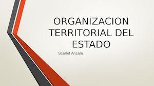 Organizacion Territorial Del Estado