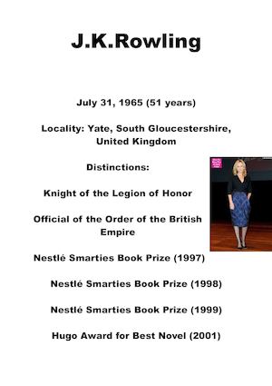J K Rowling