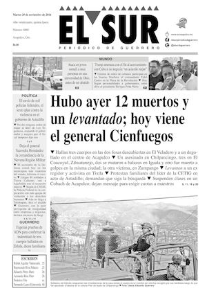 El Sur Martes 29112016