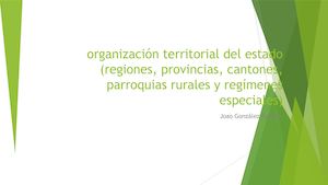 Organización Territorial Del Estado (Regiones, Provincias