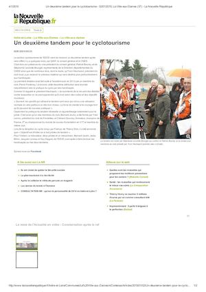 Article de presse de l'année 2015