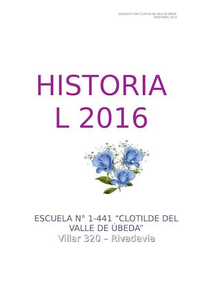Historial 2016 Marisol 1