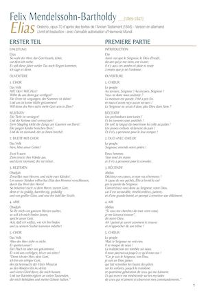 Livret "Elias" Mendelssohn
