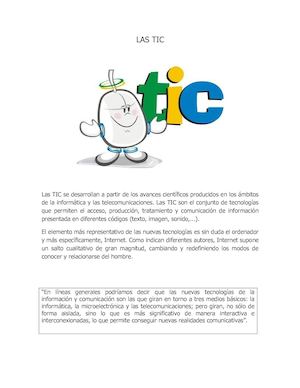 Las Tic , Ntic Y Ventajas de cumputador