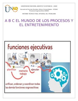funciones ejecutivas , en procesos cognoscitivos