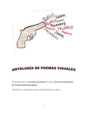 Antología De Poemas Visuales Sexto Año 2016 Es 4 Villa Iris