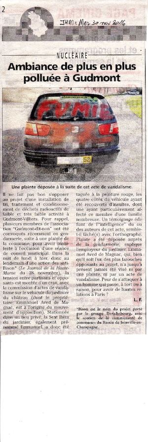 JHM/ Gudmont : ambiance de + en + polluée