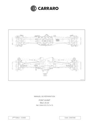 PONT AVANT CARRARO AGROTRON 120 130