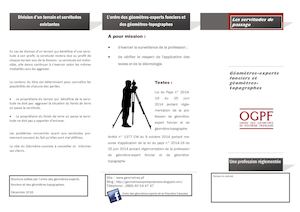 Brochure Servitudes Ordre Géomètres Polynésie