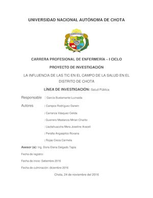 Presentacíon De Proyecto Tic Pdf