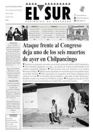 El Sur Jueves 01122016