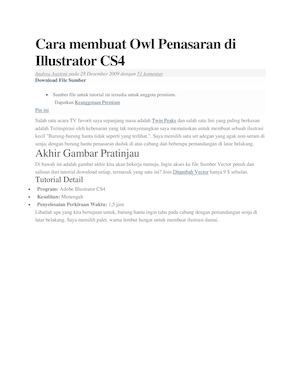 Cara Membuat Owl Vector