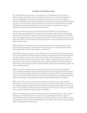 Dr Miller Feature Story