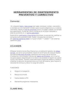 Herramientas De Mantenimiento Preventivo Y Correctivo