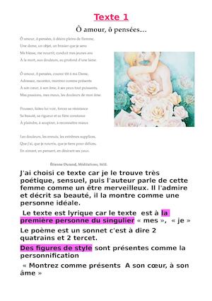 Texte Lyrique 1