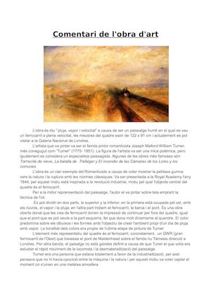 Comentari Obra D'art