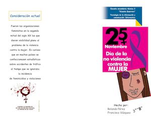 Triptico No Violencia A La Mujer