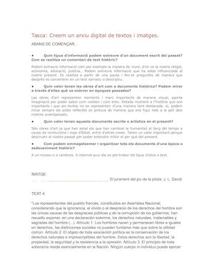 Comentari De Text i Obra d'Art