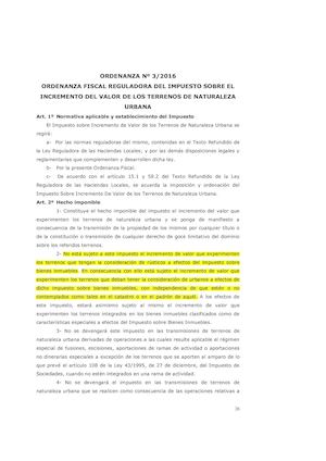 Ordenanza 3 2016 Plusvalia Bejar