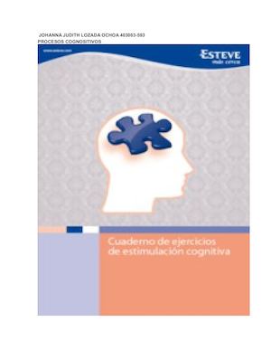 Ejercicios De Estimulacion Cognitiva