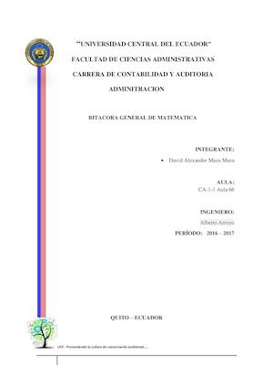 Bitácora Matemáticas