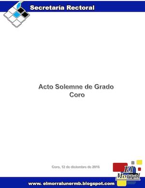 Notificación Acto Solemne - Coro 2016