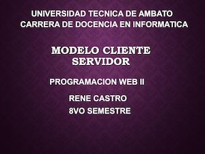 Capas Cliente Servidor