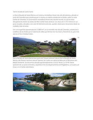 Sierra Nevada De Santa Marta