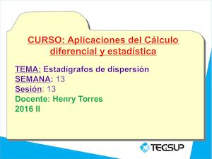 Semana 13 Estadígrafos De Dispersión