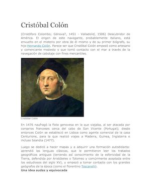 Cristóbal Colón