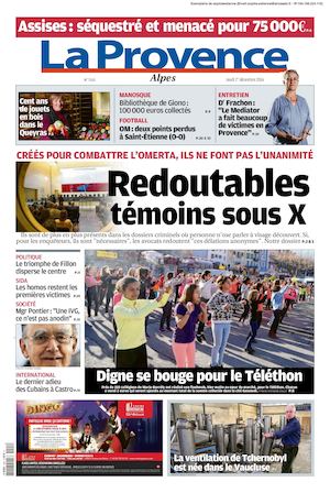 La Provence Edition Alpes Du 2016 12 01