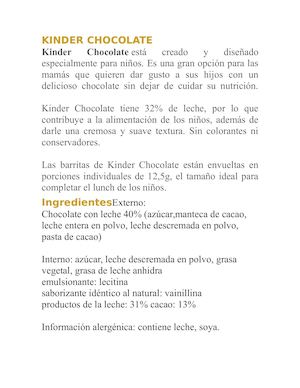 Kinder Chocolate