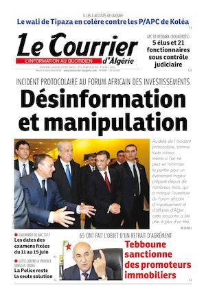 Le Courrier D'Algérie Du Mardi 6 Décembre 2016