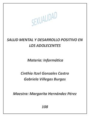 ensayo de sexualidad