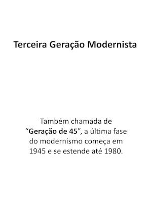 Terceira Geração Modernista