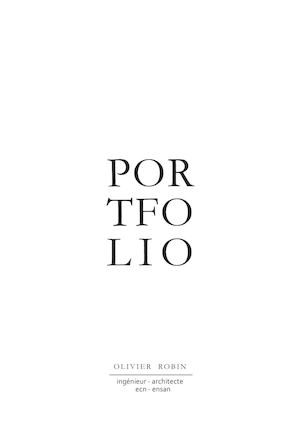 Portfolio Olivier Robin, ingénieur-architecte
