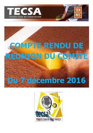 Compte rendu du 07 décembre 2017