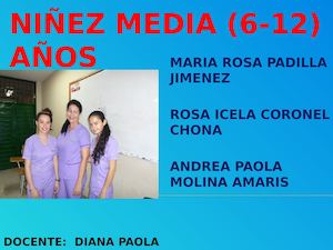 Niñez Media (6 12) Años
