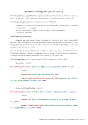Réaliser une Bibliographie