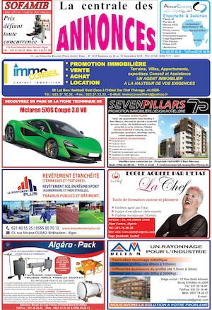 La Centrale des Annonces N° 1330 Semaine du 04 au 10 Décembre 2016
