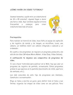 Cómo Hacer Un Video Tutorial