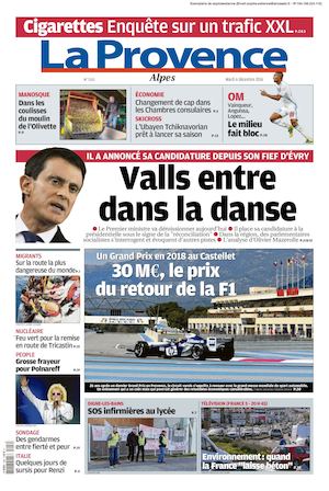 La Provence Edition Alpes Du 2016 12 06