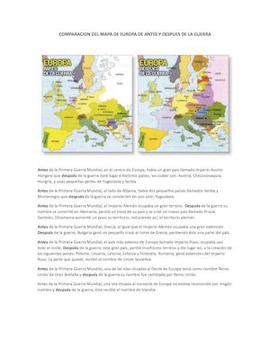 Antes De La Primera Guerra Mundial