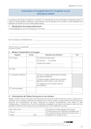 Autorisation Captation Image Mater
