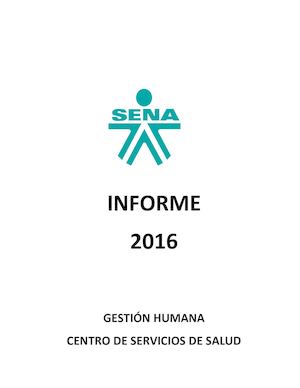 Informe Gestión Humana 2016
