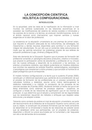 La Concepción Científica Holística Configuracional