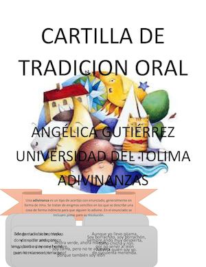 Cartilla De Tradicion Oral