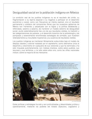 Desigualdad Social En La Población Indígena En México