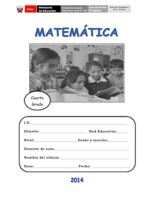 4° MATEMATICA UGEL 05