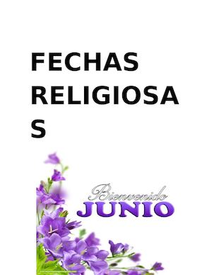Fechas Religiosas Junio